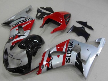 2001-2003 Suzuki GSXR 750 Motorcycle Fairings - Red Silver Black