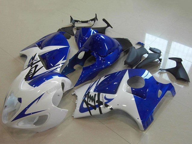 1996-2007 Suzuki GSXR 1300 Hayabusa Motorcycle Fairing - White Blue