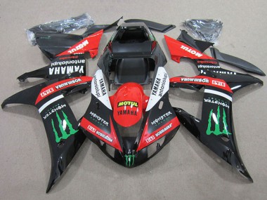 2004-2006 Yamaha YZF R1 Motorcycle Fairings - Red White Glossy Black Green Motul Monster