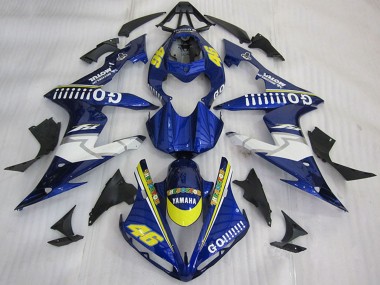 2004-2006 Yamaha YZF R1 Motorcycle Fairings - Blue Yellow White Go 46