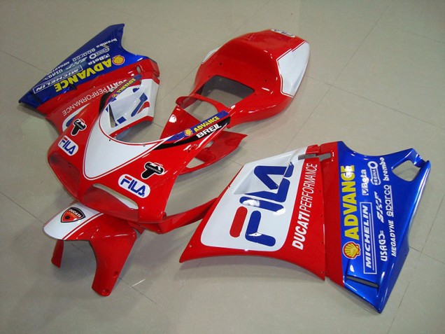 1993-2005 Red Blue Fila Ducati 748 Motorbike Fairing 1993-2005 Red Blue Fila Ducati 748 Motorbike Fairing
