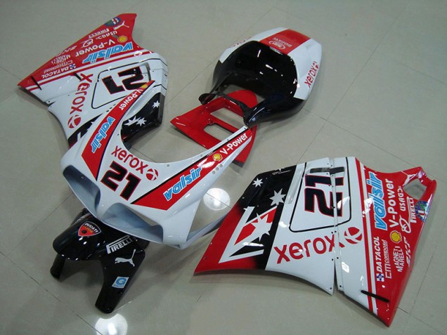 1993-2005 Red White Xerox 21 Ducati 748 916 996 996S Motorbike Fairing Kits 1993-2005 Red White Xerox 21 Ducati 748 916 996 996S Motorbike Fairing Kits