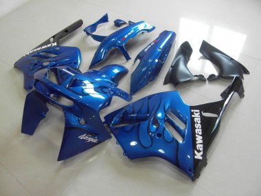 1994-1997 Blue Black Flame Kawasaki ZX9R Motor Bike Fairings