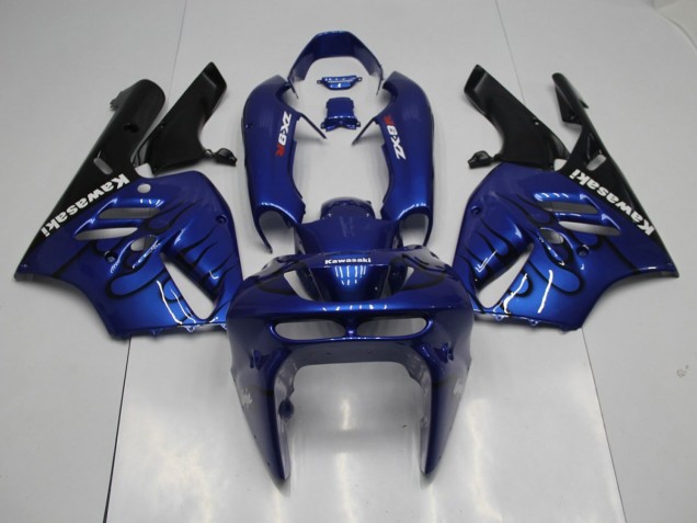 1994-1997 Blue Black Flame Kawasaki ZX9R Replacement Motorcycle Fairings 1994-1997 Blue Black Flame Kawasaki ZX9R Replacement Motorcycle Fairings