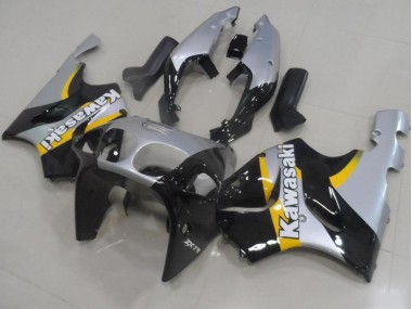 1996-2003 Silver and Black Kawasaki ZX7R Motorcycle Fairings