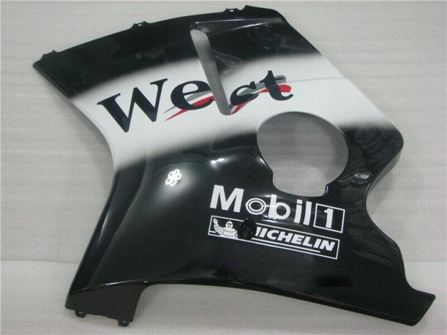 1996-2007 Black White West Honda CBR1100XX Motorcycle Fairing Kit