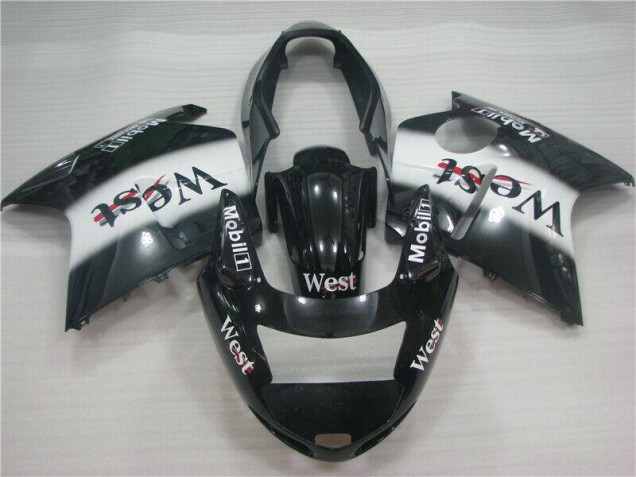 1996-2007 Black White West Honda CBR1100XX Motorcycle Fairing Kit