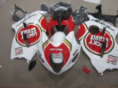 1996-2007 White Lucky Strike Motul Suzuki GSXR1300 Hayabusa Motorcycle Fairings Kit