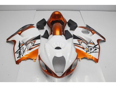 1996-2007 White Orange Suzuki GSXR1300 Hayabusa Motorcycle Bodywork