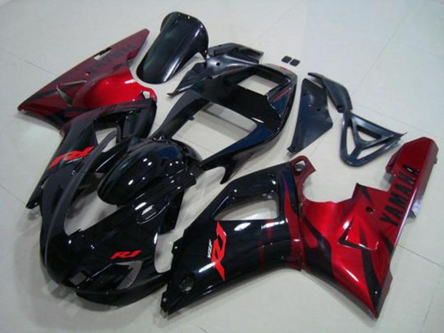 1998-1999 Black Red Yamaha YZF R1 Motorcycle Fairings 1998-1999 Black Red Yamaha YZF R1 Motorcycle Fairings