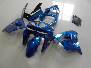 1998-1999 Blue Black Flame Kawasaki ZX9R Motorbike Fairing