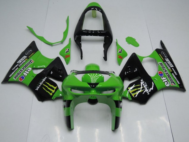 1998-1999 Green Monster Kawasaki ZX6R Motor Bike Fairings 1998-1999 Green Monster Kawasaki ZX6R Motor Bike Fairings