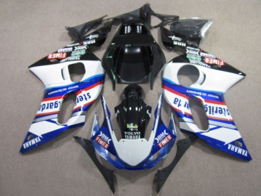 1998-2002 BM FIMER VOLVO Blue White Black Yamaha YZF R6 Motor Fairings