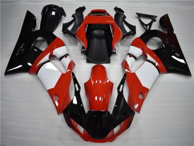 1998-2002 Black White Yamaha YZF R6 Motorbike Fairing