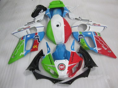 1998-2002 Blue Red Fiat Kastinee Yamaha YZF R6 Motorcycle Fairings Kit