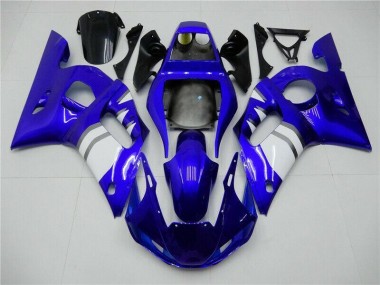 1998-2002 Blue White Yamaha YZF R6 Motorcycle Fairings Kits