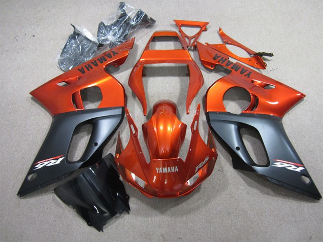 1998-2002 Orange Black Yamaha YZF R6 Motorcycle Fairings 1998-2002 Orange Black Yamaha YZF R6 Motorcycle Fairings