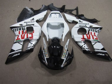 1998-2002 White Black Fiat Yamaha YZF R6 Motorbike Fairing Kits