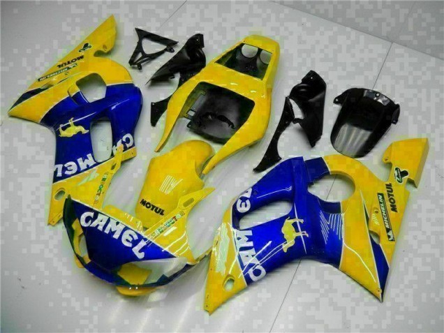 1998-2002 Yellow Blue Yamaha YZF R6 Moto Fairings