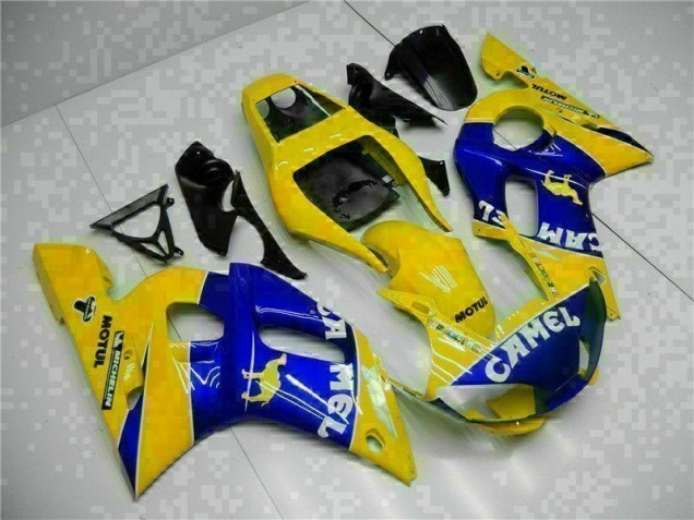 1998-2002 Yellow Blue Yamaha YZF R6 Moto Fairings