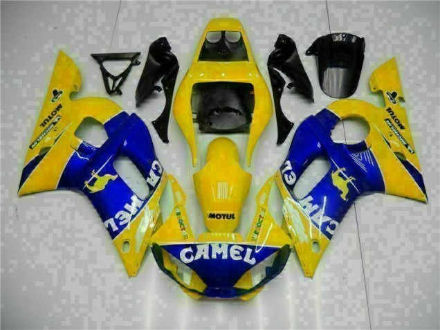1998-2002 Yellow Blue Yamaha YZF R6 Moto Fairings