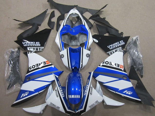 2000-2001 Blue White Blue White ENEOS Yamaha YZF R1 Motorcycle Fairing Kits 2000-2001 Blue White Blue White ENEOS Yamaha YZF R1 Motorcycle Fairing Kits