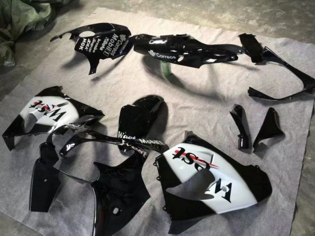 2000-2001 Glossy Black White Kawasaki ZX9R Motorbike Fairing Kits 2000-2001 Glossy Black White Kawasaki ZX9R Motorbike Fairing Kits