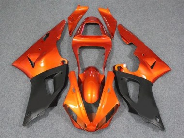 2000-2001 Orange Black Yamaha YZF R1 Motorcycle Fairings Kit