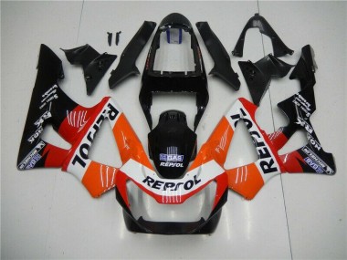 2000-2001 Orange Red Black Repsol Honda CBR900RR 929RR Motorbike Fairing Kits