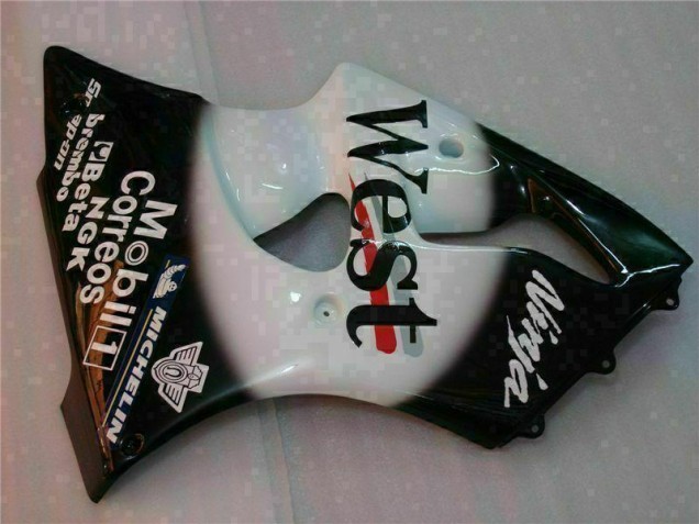 2000-2002 Black West Ninja Kawasaki ZX6R Motorcycle Fairings Kits 2000-2002 Black West Ninja Kawasaki ZX6R Motorcycle Fairings Kits