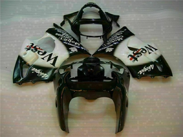2000-2002 Black West Ninja Kawasaki ZX6R Motorcycle Fairings Kits 2000-2002 Black West Ninja Kawasaki ZX6R Motorcycle Fairings Kits