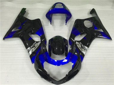 2000-2002 Blue Black Suzuki GSXR 1000 Motorcycle Fairings Kit