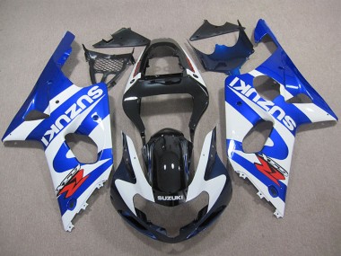 2000-2002 Blue White Decal Suzuki GSXR1000 Replacement Fairings