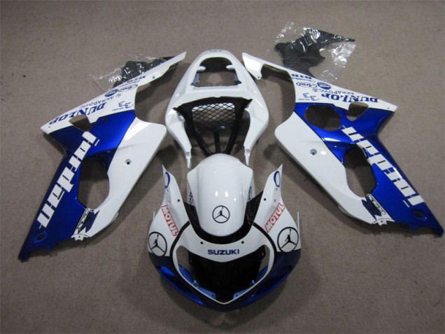 2000-2002 Blue White Jordan Motul Suzuki GSXR1000 Moto Fairings 2000-2002 Blue White Jordan Motul Suzuki GSXR1000 Moto Fairings