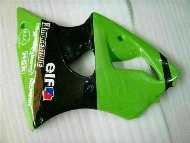2000-2002 Green Black Kawasaki ZX6R Bike Fairings 2000-2002 Green Black Kawasaki ZX6R Bike Fairings