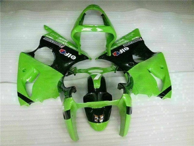 2000-2002 Green Black Kawasaki ZX6R Bike Fairings 2000-2002 Green Black Kawasaki ZX6R Bike Fairings