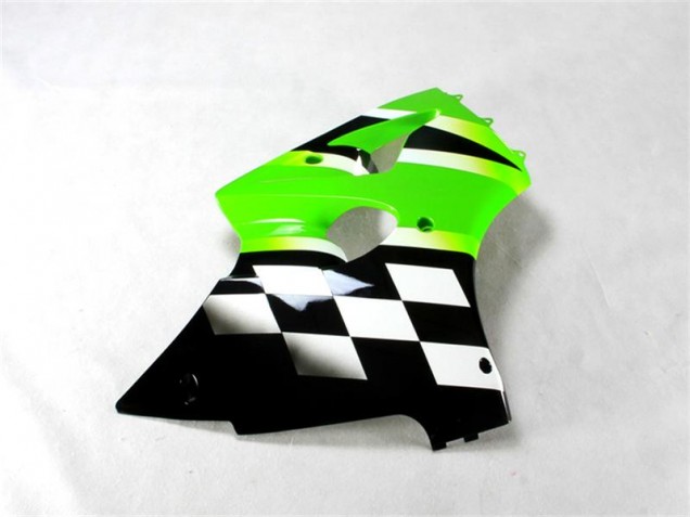 2000-2002 Green Black White Kawasaki ZX6R Bike Fairings 2000-2002 Green Black White Kawasaki ZX6R Bike Fairings