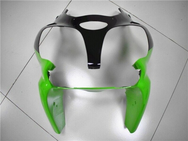 2000-2002 Green White Black Kawasaki ZX6R Bike Fairing Kit 2000-2002 Green White Black Kawasaki ZX6R Bike Fairing Kit