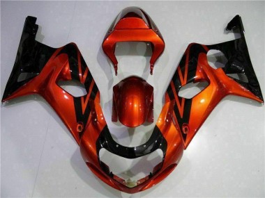 2000-2002 Orange Black Suzuki GSXR 1000 Bike Fairing