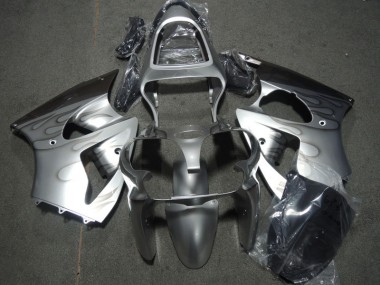 2000-2002 Silver Flame Kawasaki ZX6R Motorcycle Fairing Kit