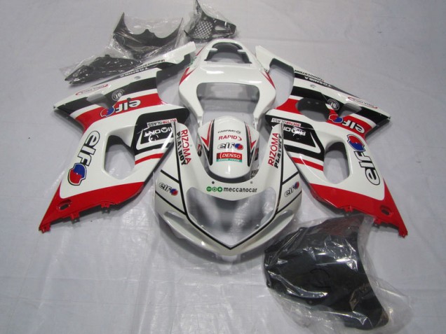 2000-2002 White Red Rizoma Playboy Suzuki GSXR1000 Motorcycle Fairings 2000-2002 White Red Rizoma Playboy Suzuki GSXR1000 Motorcycle Fairings