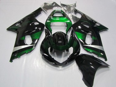 2001-2003 Black Green Suzuki GSXR750 Motorcycle Fairing