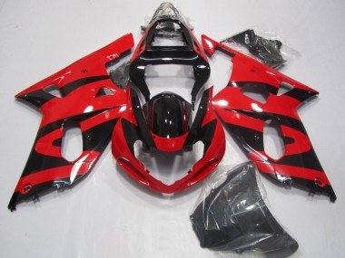 2001-2003 Black Red Suzuki GSXR750 Motorcycle Fairings