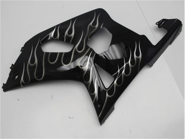 2001-2003 Black White Flame Suzuki GSXR 600/750 Motorcycle Fairing Kits 2001-2003 Black White Flame Suzuki GSXR 600/750 Motorcycle Fairing Kits