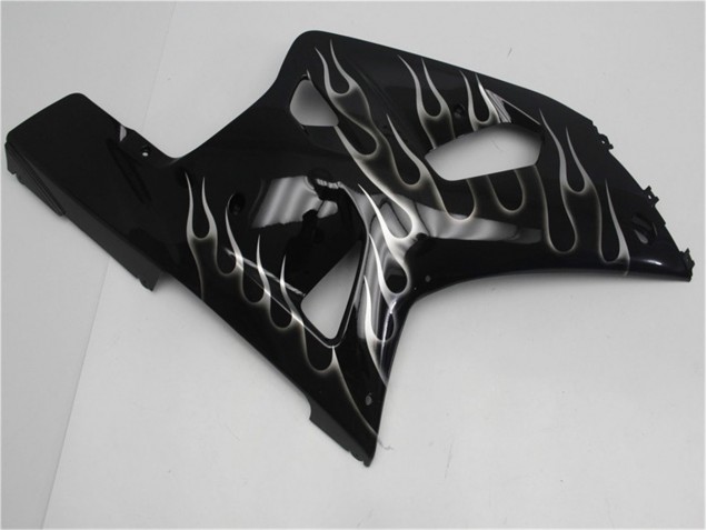 2001-2003 Black White Flame Suzuki GSXR 600/750 Motorcycle Fairing Kits 2001-2003 Black White Flame Suzuki GSXR 600/750 Motorcycle Fairing Kits