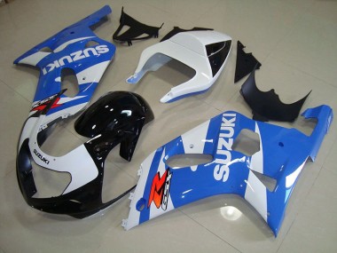 2001-2003 Blue White Suzuki GSXR750 Bike Fairings