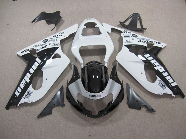 2001-2003 White Black Suzuki GSXR600 Motorbike Fairings 2001-2003 White Black Suzuki GSXR600 Motorbike Fairings