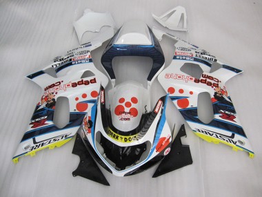 2001-2003 White Blue Dark Dog Suzuki GSXR600 Bike Fairings