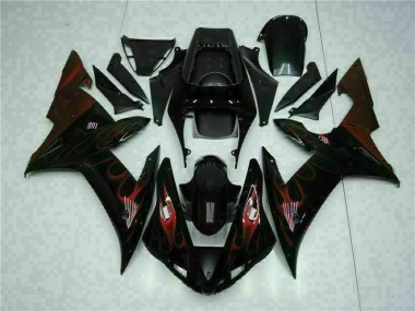 2002-2003 Black Yamaha YZF R1 Motorcycle Fairings