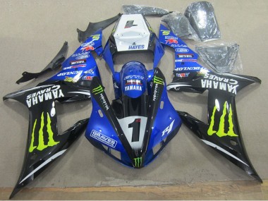 2002-2003 Blue Black Graves 1 Yamaha YZF R1 Motorbike Fairing
